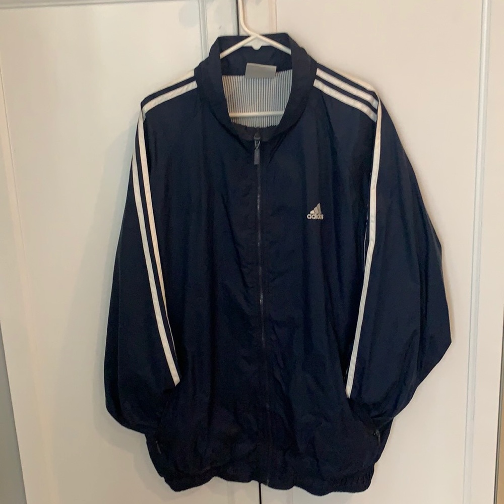 Vintage Men's Adidas Full Zip Windbreaker Jacket
